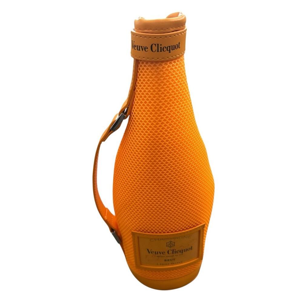 Veuve Clicquot Brut Champagne Ice Jacket Orange Zip Carrier with Handle 750mL